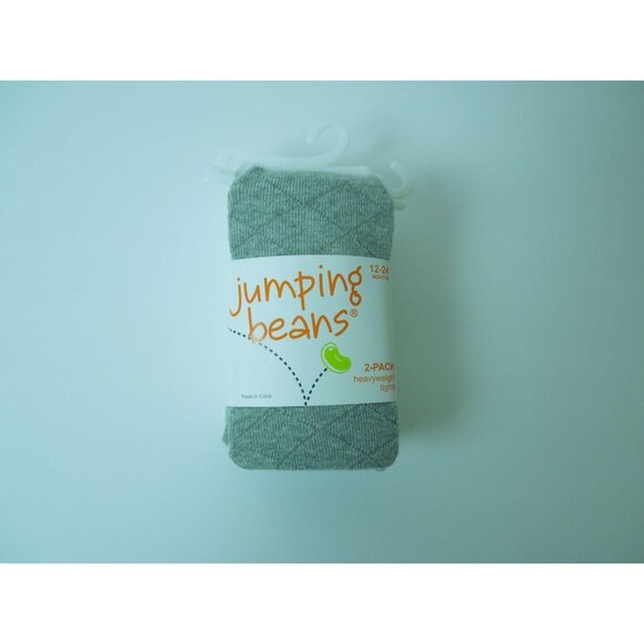 Infant Toddler Girl Jumping Beans 2-Pack Heavyweight Tights Hosiery Size 12-24M - Picture 1 of 4